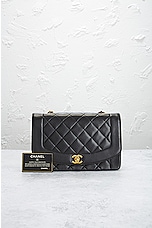 FWRD Renew Chanel Matelasse Quilted Turnlock Chain Flap Shoulder Bag in Black, view 10, click to view large image.