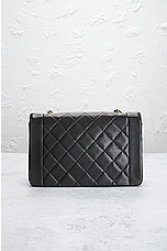 FWRD Renew Chanel Matelasse Quilted Turnlock Chain Flap Shoulder Bag in Black, view 3, click to view large image.