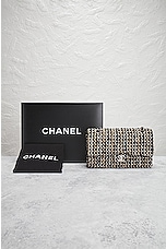 FWRD Renew Chanel Tweed Turnlock Chain Shoulder Bag in Black, view 10, click to view large image.