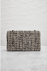 FWRD Renew Chanel Tweed Turnlock Chain Shoulder Bag in Black, view 3, click to view large image.
