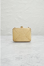 FWRD Renew Chanel Raffia Chain Shoulder Bag in Beige, view 3, click to view large image.