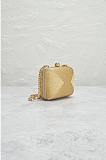 FWRD Renew Chanel Raffia Chain Shoulder Bag in Beige, view 4, click to view large image.
