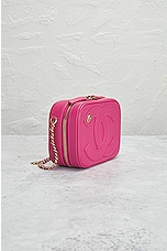 FWRD Renew Chanel Lambskin Chain Shoulder Bag in Pink, view 4, click to view large image.