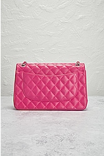 FWRD Renew Chanel Deca Quilted 30 Lambskin Flap Chain Shoulder Bag in Pink, view 3, click to view large image.
