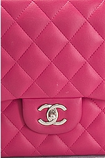 FWRD Renew Chanel Deca Quilted 30 Lambskin Flap Chain Shoulder Bag in Pink, view 6, click to view large image.