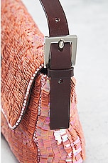 FWRD Renew Fendi Sequin Baguette Shoulder Bag in Pink, view 7, click to view large image.