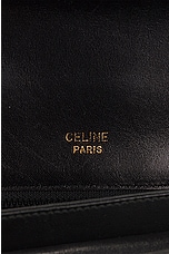 FWRD Renew Celine Triomphe Calfskin Shoulder Bag in Black, view 5, click to view large image.