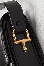 FWRD Renew Celine Triomphe Calfskin Shoulder Bag in Black, view 8, click to view large image.