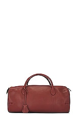 FWRD Renew Hermes Mademoiselle Leather Handbag in Brown, view 1, click to view large image.