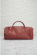 FWRD Renew Hermes Mademoiselle Leather Handbag in Brown, view 3, click to view large image.