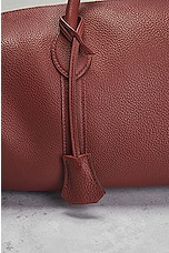 FWRD Renew Hermes Mademoiselle Leather Handbag in Brown, view 6, click to view large image.