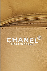 FWRD Renew Chanel Quilted Lambskin Turnlock Chain Shoulder Bag in Beige, view 5, click to view large image.