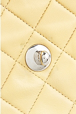 FWRD Renew Chanel Quilted Lambskin Turnlock Chain Shoulder Bag in Beige, view 9, click to view large image.