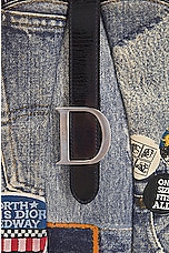 FWRD Renew Dior Denim Bowler Saddle Bag in Blue, view 6, click to view large image.