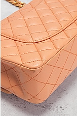 FWRD Renew Chanel Lambskin Quilted Turnlock Chain Shoulder Bag in Peach, view 7, click to view large image.