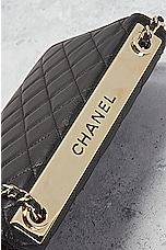 FWRD Renew Chanel Lambskin Quilted Chain Flap Shoulder Bag in Black, view 7, click to view large image.