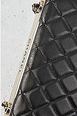 FWRD Renew Chanel Lambskin Quilted Chain Flap Shoulder Bag in Black, view 9, click to view large image.