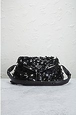 FWRD Renew Prada Sequin Flap Shoulder Bag in Black, view 2, click to view large image.