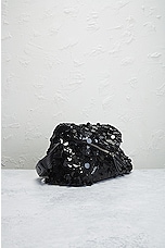 FWRD Renew Prada Sequin Flap Shoulder Bag in Black, view 4, click to view large image.