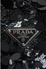 FWRD Renew Prada Sequin Flap Shoulder Bag in Black, view 6, click to view large image.