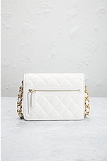 FWRD Renew Chanel Quilted Lambskin Wallet On Chain Bag in White, view 3, click to view large image.
