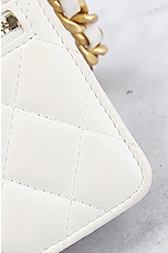 FWRD Renew Chanel Quilted Lambskin Wallet On Chain Bag in White, view 7, click to view large image.