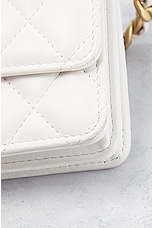 FWRD Renew Chanel Quilted Lambskin Wallet On Chain Bag in White, view 9, click to view large image.