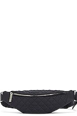 FWRD Renew Chanel Quilted Waist Bag in Black, view 1, click to view large image.