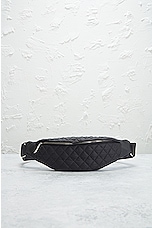 FWRD Renew Chanel Quilted Waist Bag in Black, view 2, click to view large image.