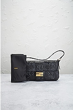 FWRD Renew Fendi Patent Leather Baguette Shoulder Bag in Black, view 10, click to view large image.