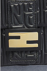 FWRD Renew Fendi Patent Leather Baguette Shoulder Bag in Black, view 6, click to view large image.