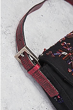 FWRD Renew Fendi Beaded Baguette Shoulder Bag in Multi Black, view 8, click to view large image.
