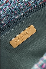 FWRD Renew Chanel Tweed 2 Way Flap Chain Shoulder Bag in Light Blue, view 5, click to view large image.
