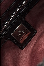 FWRD Renew Fendi Mama Wool Baguette Shoulder Bag in Grey, view 5, click to view large image.