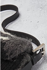 FWRD Renew Fendi Mama Wool Baguette Shoulder Bag in Grey, view 9, click to view large image.