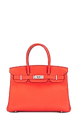FWRD Renew Hermes Birkin 30 Handbag in Orange, view 1, click to view large image.
