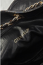 FWRD Renew Chanel Quilted Chain Bucket Bag in Black, view 5, click to view large image.