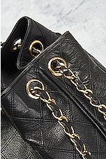 FWRD Renew Chanel Quilted Chain Bucket Bag in Black, view 7, click to view large image.