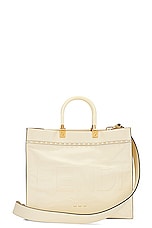 FWRD Renew Fendi Sunshine 2 Way Tote Bag in Ivory, view 1, click to view large image.