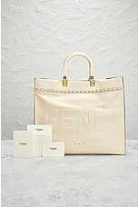 FWRD Renew Fendi Sunshine 2 Way Tote Bag in Ivory, view 10, click to view large image.