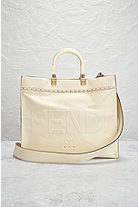 FWRD Renew Fendi Sunshine 2 Way Tote Bag in Ivory, view 2, click to view large image.
