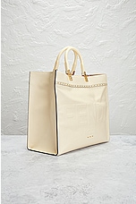 FWRD Renew Fendi Sunshine 2 Way Tote Bag in Ivory, view 4, click to view large image.