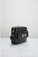 FWRD Renew Gucci Horsebit Shoulder Bag in Black, view 4, click to view large image.