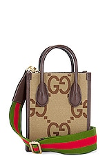 FWRD Renew Gucci GG Jumbo 2 Way Handbag in Brown, view 1, click to view large image.