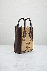 FWRD Renew Gucci GG Jumbo 2 Way Handbag in Brown, view 4, click to view large image.