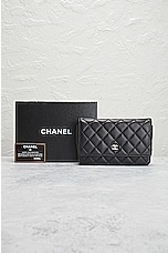FWRD Renew Chanel Quilted Lambskin Wallet On Chain Bag in Black, view 10, click to view large image.