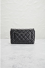 FWRD Renew Chanel Quilted Lambskin Wallet On Chain Bag in Black, view 3, click to view large image.