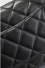 FWRD Renew Chanel Quilted Lambskin Wallet On Chain Bag in Black, view 9, click to view large image.