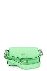 FWRD Renew Fendi Mama Baguette Shoulder Bag in Green, view 1, click to view large image.