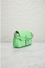 FWRD Renew Fendi Mama Baguette Shoulder Bag in Green, view 4, click to view large image.